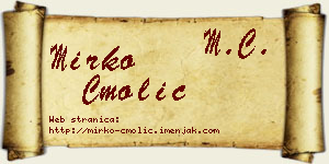 Mirko Cmolić vizit kartica